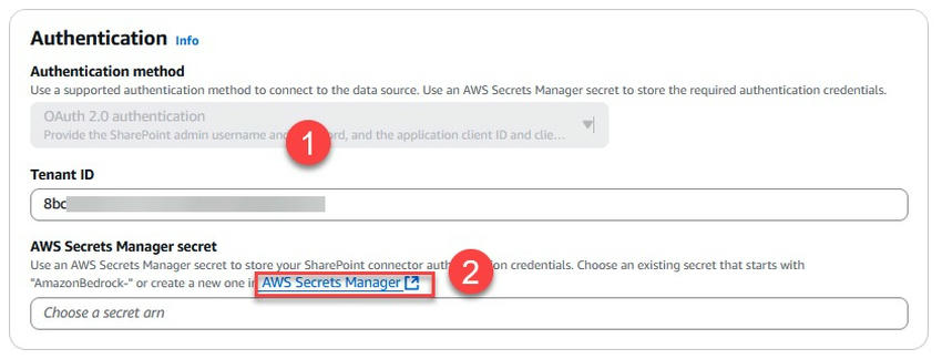 Authentication section